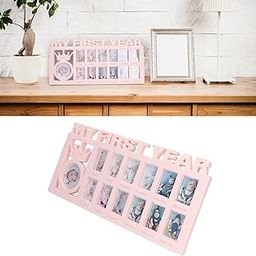 HomeCloud Footprint Hand PrintBaby Photo Frame Ink Pad Picture Frame Baby Shower Baby Memories Baby Gift Baby Foot Print Hand & Foot Print Photo Frame Child New Born Baby (First Year_Pink)-image-93