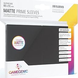 Gamegenic 100 Pack 66 x 91 mm Black Standard Size Matte Prime Sleeves-picture-28