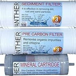 Panther India RO Water Filter Replacement Cartridges Set Carbon, Sediment & Mineral Filters, 3 Months Warranty, with Insatallation Support-1