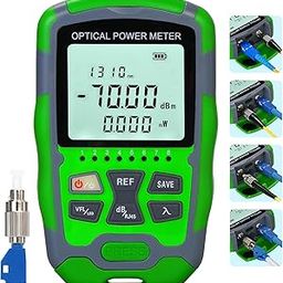 A-M70 VFL Visual Fault Locator 15KM & OPM Portable Optical Power Meter (FC/SC/ST) & RJ45 Network Test Portable Fiber Optic Tester ‑70 to +10 1pc FC to LC Adapter-picture-23