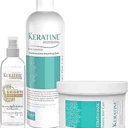 KERATINE PROFESSIONAL® Keratin Shampoo, Hair Mask and keratin Serum(100 Ml) Kit | Sulphate free Repair Shampoo, Repair Hair Mask and Professional Smooth Shine Serum Set for Thin Fine Hair | Pro Treatments for Dry, Damaged & Color Treated Hair.-18