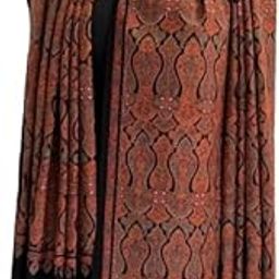Premium Black Cashmere Shawl cashmere embroidered Very soft, Gift scarf, wedding Size 100 x 200 cm-image-35