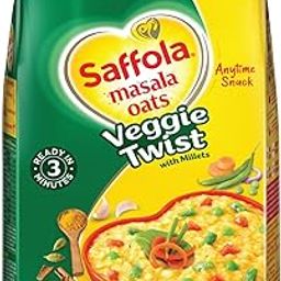 Saffola Masala Oats | 550g |Veggie Twist | Tasty, Anytime Snack | Ready in 3 mins | Millets Goodness- with Bajra & Jowar | No maida , No added preservatives | Oats Helps manage weight-image-30