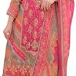 Women's Cotton Printed Sequence Embroidered Work Straight Kurta Dupatta Pant Set-image-85