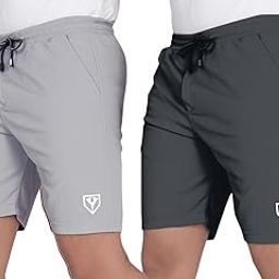 Men's Blend Shorts with Stylish Design Comfortable & Versatile Active Sports Wear Combo Pack (Steel Grey-Light Grey-L)-48