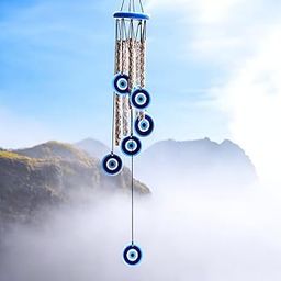 Paradigm pictures Evil Eye Wind Chime Home Decor Items- Wind Chimes with Sound - Garden Hanging Bells-image-6