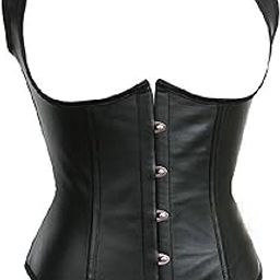 Eldorado Womens Faux Leather Steampunk Underbust Steel Boned Corset Top Size Large-image-76