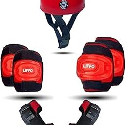 Liffo® Skating Guard Skating Kit Protective Skating Guard Kit for Skating, Cycling, Running for Kids,Boys,Girls,Men & Women (HSG) (Red, S)-12