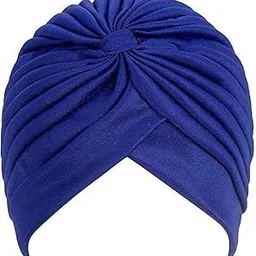 bismaadh Readymade Turban Knot Pleated Stretchable Polyester Pagri Sleep Cap Beanie for Men & Women (Pack of 1)-picture-48