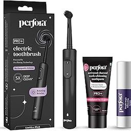 Perfora PRO Oscillating Rechargeable Electric Toothbrush, Purple Serum & Activated Charcoal SLS Free Toothpaste Combo | 8800 RPM, 2 min Auto Timer | Purple Tooth paste For Teeth Whitening-image-69