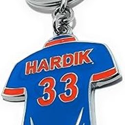 Cricketers Keychain| Cricket World Cup | Hardik Pandya Indian Cricket Jersey Metal Keychain (Blue)-picture-29