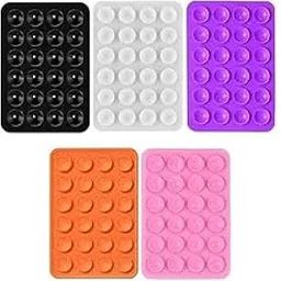 EDNITA Suction Phone Case, Phone Suction Sticker, Silicone Suction Phone Case for Hands-Free Mobile Accessory Holder Grip, Video Phone Accessory Compatible Mirror, Shower (Multicolor-Pack of 5)-picture-10
