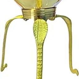 SHIVDEV CRAFT Shivling Abhishek Stand Tripai Lota Set Shiva Lingam Jalabhishekam Set With Brass Puja abhishekam Kalash (Golden, Brass) (Medium)-image-11