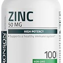 Zinc 50mg Complex High Potency Immune Support Supplement & Antioxidant and Skin Health - Non GMO, 100 Vegetarian Capsules-image-103