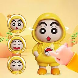 Shinchan Face Changing Keychain 3 Expressions 3D Cartoon ABS Toy Key Holder for Bags Cars Gifts Cute Action Figure Kids Adults-picture-6