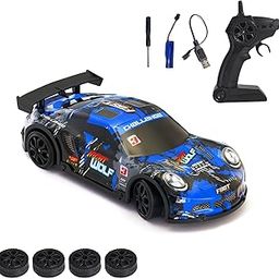 L.O.T TOYS Night Wolf Remote Control Car | 20Kmph, 2.4Ghz | Rc Drift Car, Rc Car, Remote Car, Drift Car Remote Control, Flexible PVC Shell, Long Range Remote with Multi LED Lights (Ocean)-image-96