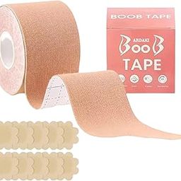 Boob Tape Kit-1 Boobstape Roll for Breast Lift | 10 Nipple Pasties | 36 Strips Double Sided Body Tape for Clothes | 1 Pair Reusable Nipple Cover for Women Clothing & Accessorie (BREAST TAP)-image-81