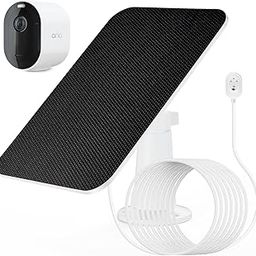 Arlo Solar Panel Charger, Arlo Essential Solar Panel Charger Compatible with Arlo Pro 3/ Pro 4/ Arlo Pro 5S/ Arlo Ultra/Ultra 2/ Arlo Go 2 Camera, 5V 4W Solar Panel Charger 10Ft/3M Cable (1 Pack)-image-7