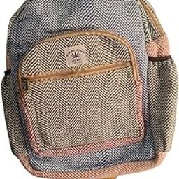 Aum Shakti Creation HempBackpack Natural Hemp Cotton Backpacks Multi Pocket Organic Himalayan Students Bag Packs for Laptop, Books, Travel & Hiking - Bohemian/Hippie/Rice Bags-picture-36