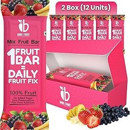 Barefruit 100% Mix Fruit Bar|Healthy Breakfast Diet Energy Snacking Bar For Kids & Adults|Plant Based Protein & Fibre|(Pack Of 2 (12 Units),Mixed Fruit Strawberry),200 Grams-image-29