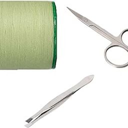 Myynti Women Eyebrow Threading Thread with Stainless Cuticle Scissors and Tweezers for Nail, Eyebrows, Eyelash, Nose Hair, Ear Hair (Pack of 3)-image-78
