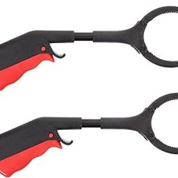 KITANDOVE 2pcs Trash Can Disabled Pick Clip Grabber Tool Litter Picker Folding Grabber Reacher Trash Picker Tool Trash Pickup Stick Clothes Drying Rack Sanitationman Tool Black Plastic-79
