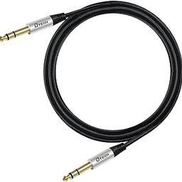 DTECH 5ft Electric Guitar Cable TRS 1/4 Instrument Cord Aux Balanced Stereo Jack Quarter Inch 6.35mm for DJ Speakers Amplifier Bass AMP Studio Audio Monitor Mixer-picture-32