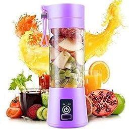SAUSA Small Portable Rechargeable with USB 6 Blade Electric Juicer & Smoothie Maker Mixture Blender Shaker for Fruits & Vegetables - 380 ML, Random Color-18