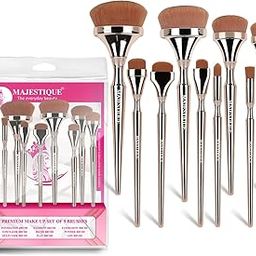 Majestique Premium 9-Piece Makeup Brush Set | Synthetic Beauty Brushes for Women | Foundation Blender, Eye Makeup & Luminous HD Compact Brushes-29