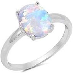 Australia opal Fire Natural Gemstone Weight 7.25 Ratti 6.5 carat Panch Dhatu Silver Coated Adjustable ring For Men and Women With Lab Certificate-picture-19