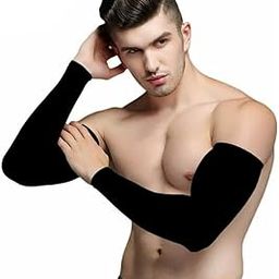 Ju Black Arm sleeves Nylon, Cotton Arm Warmer (Black)-image-88