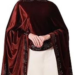 Women Velvet Crystal Work Stole, Shawl and Wrap | Evening Wraps for Women| Women Shawl Wrap Scarf Pashmina (Size: 72X207 CM)-image-50