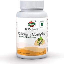 Dr. Patkar’s Calcium Complex Tablets Vitamin D3 Vitamin K2 Cissus For Men and Women Bone and Joint Health No Artificial Additives 60 Tablets-image-21