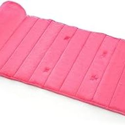 Grin Health Memory Foam Baby's Floor Mat, Folding Rest Mat with Attached Removable Pillow, Portable Toddler Bed Alternative, Travel, Napping, Playing (41 x 21 Inch, Pink)-image-13
