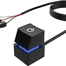 Verilux Desktop Computer Power Switch, Computer On/Off Switch, Push Button Cpu Power Switch Button For Household Office Hotel Extension Cord, External Remote Start Pc Motherboard Switch Button Cable-2