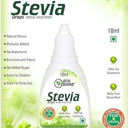 Real Divine Stevia Liquid Drops 200 ML (10ml Each × 20 Pack) Zero Calories, Zero Carbs, & for Weight Control-image-15