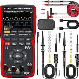 ZOYI 3 In 1 Handheld Oscilloscope Automotive Dual Channel 50Mhz With Digital Battery Powered Multimeter And Signal Generator-image-63