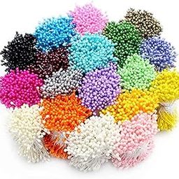 The Lovely Creations Mixed Coloured Pearl Shining Artificial Stamens Pollens for Crafts Flower Making Pack of 1000 pcs.-image-5