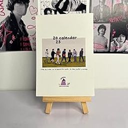 KPOP ART CALENDAR 2025 WITH PINE WOOD STAND | 13 PAGES | PERFECT FOR HOME AND OFFICES | Easel Stand-picture-28