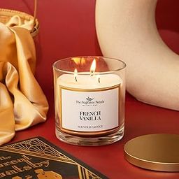 The Fragrance People Luxury 3-Wick Scented Vanilla Candle Wax Organic Fragrance of Vanilla Candles Premium Glass Jar with Cotton Wick Essential Aroma Oils for Home Decor & Luxury Gift up to 40 Hours-image-77
