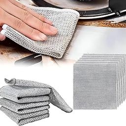 TRACY Non Scratch Wire Dish Cloth, Steel Scrubber for Utensils Cleaning, Multipurpose Wet and Dry Cleaning, Stainless-Steel Dish Wash Scrubber for Washing Dishes, Sinks, Counters (Pack of -10)-image-79
