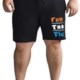 Men's Shorts, 100% Cotton Lightweight & Comfortable Regular Fit with 1 Zipper Pocket for Gym, Running, Cycling and Plus Size Shorts, Size - 3XL to 9XL-image-0