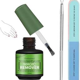 NPAH 3 in 1 Gel Nail Polish Remover, No Need for Foil, Quick & Easy Polish Remover In 3-5 Minutes, No Need Soaking Or Wrapping Doesn't Hurt Nails-15ml (7in1 Filer+Peeler)-image-90