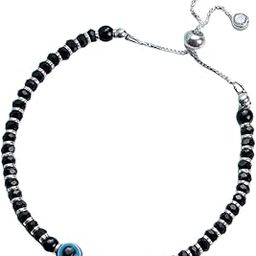 Beaded Evil Eye 925 Sterling Silver Bracelet For Women & Girls (One Size)-image-10