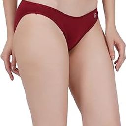 Cotton Lycra Stretchable Bikini Rise Premium Panty for Women (in, Alpha, L, Regular, Coral Pink Maroon)-image-63