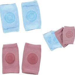 Just Kids Baby Knee Pads for Crawling – Soft Cotton Knee Protector Socks for Baby Girls (3–36 Months), Anti-Slip, Stretchable, Machine Washable – Pack of 2 (Pink & Sky Blue)-picture-23