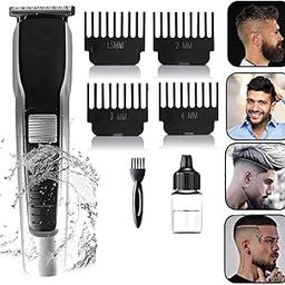 ENDZONE Professional Trimmer Men Cordless Hair Clipper Multi-Grooming Kit T-Blade Rechargeable Precision Trimmers with 120 Mins Runtime for Hairs, Beard, Body & Moustache with 4 Guide Combs-image-79