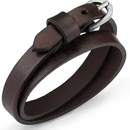 the men thing OUTBACK - Genuine Leather Adjustable Cuff Bracelet with Stainless Steel Hook for Men & Boys-picture-6