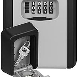 J3 Tecnology Wall Mounted Mettalic Key Lock Box for Indoor & Outdoor | Key Hider Box with Combination Lock (12x9x4 cm, Grey/Black)-picture-30