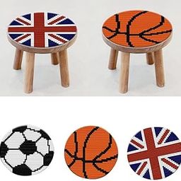 FABLOFT® 3 Pieces Latch Hook Kits Round Rug Making Package for Beginners Adults-picture-23